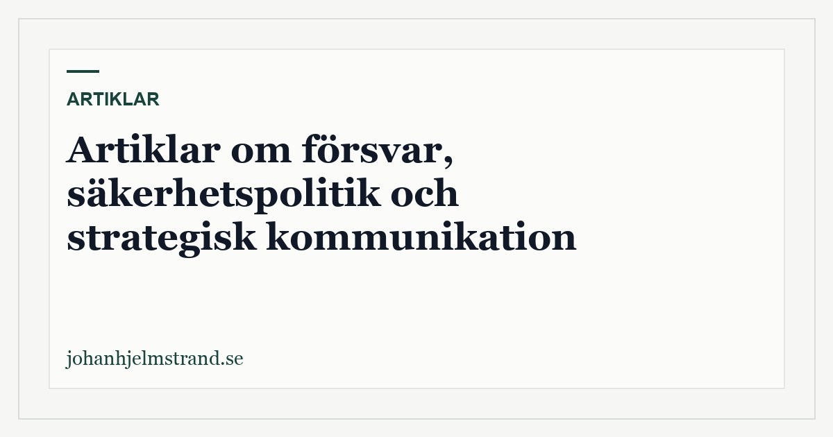 Delningsbild för artikeln Luftförsvar i en ny era – Ukraina och den nya stridsekonomin.
